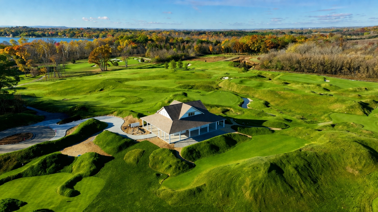 Birds Eye View Course Fly Thru Timelapse